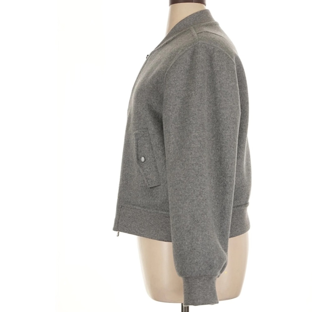 Quince Double-Faced Merino Wool Bomber Jacket Heather Gray Outerwear XL - Picture 3 of 10